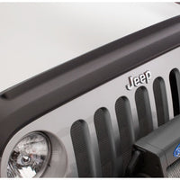 Bushwacker 07-18 Jeep Wrangler Trail Armor Hood & מגן דלת תא המטען לא כולל מכסה מנוע Power Dome - שחור