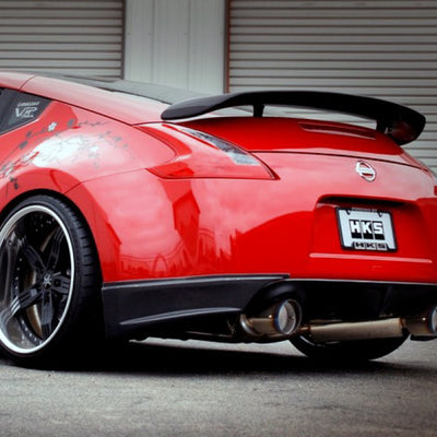 HKS 09+ 370z Dual Hi-Power Tip Catback קצה טיטניום (דורש הסרה של מיכל פליטה
