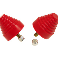 Prothane Universal Bump Stop 2-1/4X2-1/4 Cone w/Stp - אדום