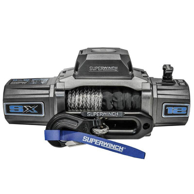 Superwinch 12000 LBS 12V DC 3/8in x 80ft חבל סינטטי SX 12000SR כננת - גרפיט
