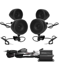 Boss Audio Systems מגבר רמקול לאופנוע/ Bluetooth/ רמקולים 3 אינץ' 2 זוגות- שחור