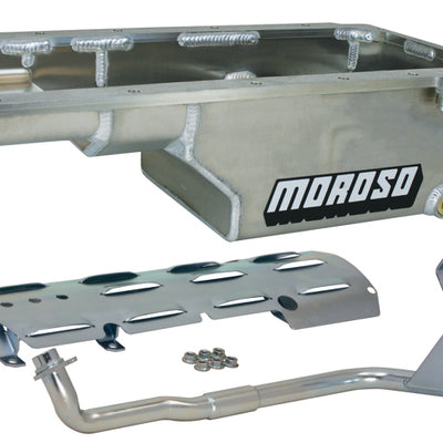 Moroso GM LS/93-02 F-Body (עם התאמה ל-10An) מרוץ גרירה עמוק מבולבל שקע רטוב 6qt 9 אינץ' מחבת שמן אלומיניום