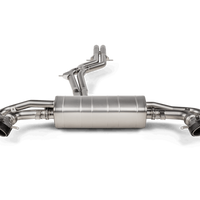 Akrapovic 2020+ Audi RS Q8 (M4) Evolution Line Cat Back (טיטניום) עם סיבי פחמן/טיטניום