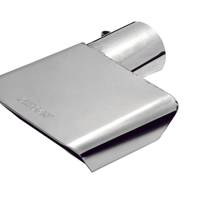 קצה גיבסון מלבן ספורט - שמאל - 6x2.75 אינץ' OD/2in inlet/9.5in אורך - אל חלד