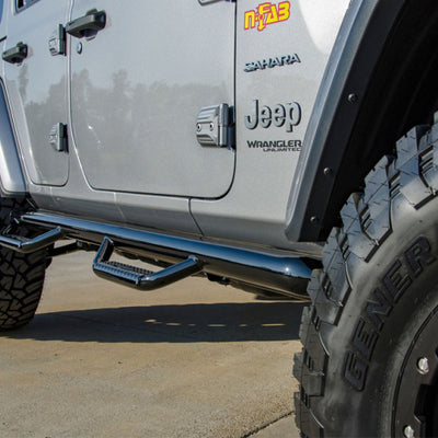 N-Fab Nerf Step 2018 ג'יפ רנגלר JL SUV 4 דלתות- שחור מבריק - W2W - 3 אינץ'