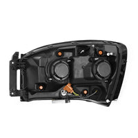 AlphaRex 06-08 Ram 1500HD NOVA LED Proj פנסי Plnk Style Alpha Blk w/Seq Signal/DRL/Amber LED