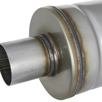 aFe MACH Force-Xp 409 SS משתיק קול 2.5 אינץ' מרכז/מרכז 18 אינץ' L x 6 אינץ' קוטר - גוף עגול