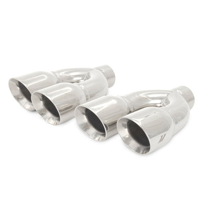 Mishimoto אוניברסלי משתיק קול קצה 2.5in Inlet Dual Y מלוטש