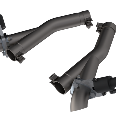 QTP 11-18 Dodge Durango 5.7L 2.5in 304SS Aggressor Cutout Dual Mid Pipes