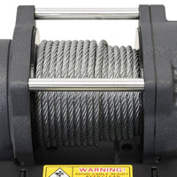 Superwinch 2500 LBS 12V DC 3/16in x 40ft חבל פלדה Terra 2500 Winch - קמט אפור