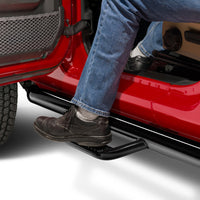 N-Fab Nerf Step 2018 ג'יפ רנגלר JL SUV 4 דלתות- שחור מבריק - W2W - 3 אינץ'