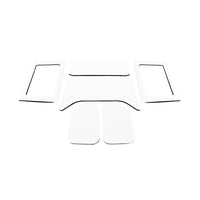 DEI 11-18 ג'יפ רנגלר JK 4-דלתות מחצלת בום ערכת כיסוי ראש שלם - 6 חלקים - לבן