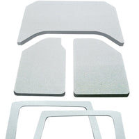 DEI 11-18 ג'יפ רנגלר JK 4-דלתות מחצלת בום ערכת כיסוי ראש שלם - 6 חלקים - לבן