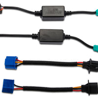 Raxiom 97-18 Jeep Wrangler TJ/JK Axial Halo Fronts with DRL Amber Signals- Blk Hsng (Clear Lens)