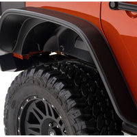 Bushwacker 07-18 Jeep Wrangler Unlimited Style Flat Flares 2pc 4-Durs Sports Utility only - שחור