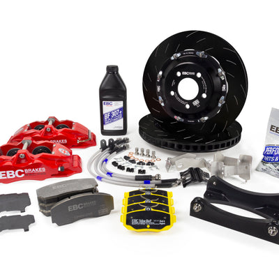 EBC Racing 12-21 סובארו BRZ/Toyota GT86 Red Apollo-4 Calipers 330mm Rotors Front Big Brake Kit