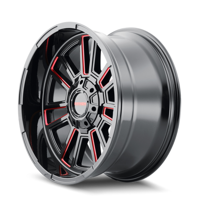 Mayhem 8115 Apollo 20x9 / 8x170 BP / 18mm Offset / 125.2mm Hub Black with Prism Red Wheel