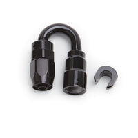 ראסל ביצועים 3/8 אינץ' SAE Quick Disc נקבה עד -6 צינור שחור 180 מעלות קצה צינור