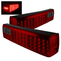 Xtune Ford MUStang 87-93 LED פנסי אחורית אדום עשן ALT-ON-FM87-LED-RS