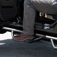 N-Fab RS Nerf Step 07-18 ג'יפ רנגלר JK 4DR - אורך מלא - טקסטיל שחור