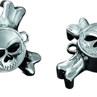 סמלי אחיזת זומבי להחלפה של Kuryakyn עם Chrome Boss Throttle