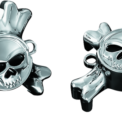 סמלי אחיזת זומבי להחלפה של Kuryakyn עם Chrome Boss Throttle