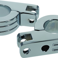 Bikers Choice Chrome Billet Highway Peg Mounts עבור 1.25 אינץ' מגן מנוע אוניברסלי מותאם אישית Pr