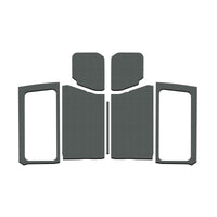 DEI 18-23 ג'יפ רנגלר JL 2-Dor Mat Boom Mat ערכת כותרות מלאה - 7 חלקים - מראה עור אפור