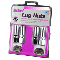 McGard Hex Lug Nut (Drag Racing X-Long Shank) 1/2-20 / 13/16 Hex / 2.475 אינץ'. אורך (4-Pack) - כרום