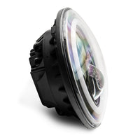 Raxiom 97-18 ג'יפ רנגלר TJ/JK צירי 7 אינץ' פנסי LED עם RGB Halo- Blk Hsng (עדשה שקופה)