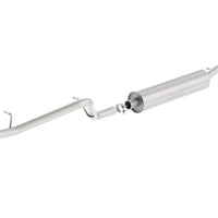 Borla 12-16 ג'יפ רנגלר V6 4WD Dirt Sport Cat-Back 2.5 אינץ' יחיד מרובע מגולגל זווית חיתוך אחורי