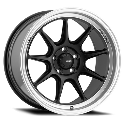 Konig Countergram 15x7.5 4x100 ET35 שחור מט / שפתיים מעובדות מט