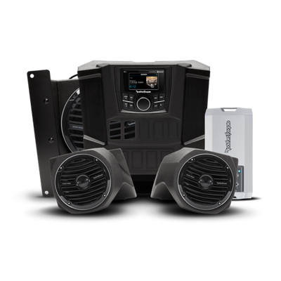 Rockford Fosgate 15-17 Polaris Ranger (Gen 1) 400 וואט סטריאו קדמי רמקול עם ערכת סאב וופר