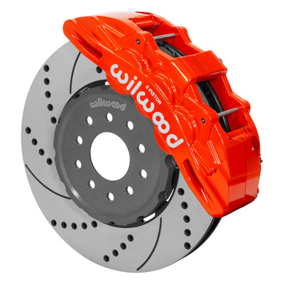 ערכת בלימה קדמית של Wilwood SX6R 14 אינץ' SRP מחוררת/קדיחה אדום 05-13 Chevy Corvette