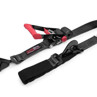 SpeedStrap 2 אינץ' x 8 רגל קשירה ראצ'ט עם ווי נצמד מעוותים ושילוב רצועת ציר - שחור