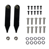 Fishbone Offroad 07-18 Jeep JK Wrangler פגושים פנימיים קדמיים/אחוריים -אלומיניום - Blk Pwdrcoat (סט של 4)