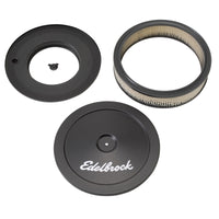 מנקה אוויר של Edelbrock Pro-Flo סדרת אלמנט נייר עגול פלדה 10 אינץ' קוטר X 3 5 אינץ' שחור