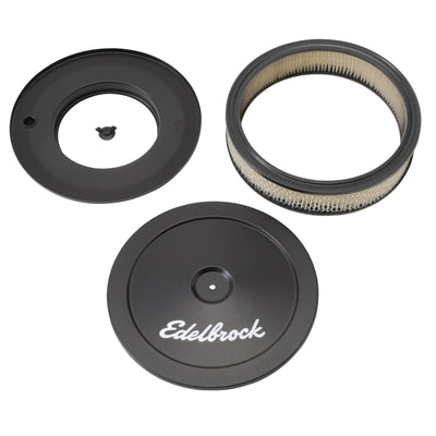 מנקה אוויר של Edelbrock Pro-Flo סדרת אלמנט נייר עגול פלדה 10 אינץ' קוטר X 3 5 אינץ' שחור