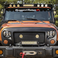 Rugged Ridge 07-18 ג'יפ רנגלר JK/JKU מרקם שחור עילית פנס יורו גארד