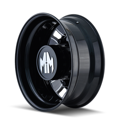 Mayhem 8180 BigRig 24.5x8.25/10x285.75 BP/168mm Offset/220.1mm Hub אחורי שחור עם גלגל חישורים כחושים