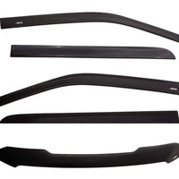 AVS 07-18 Jeep Wrangler Unlimited Ventvisor & Aeroskin Deflector Combo Kit - שחור מט