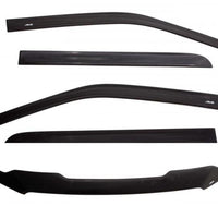 AVS 07-18 Jeep Wrangler Unlimited Ventvisor & Aeroskin Deflector Combo Kit - שחור מט