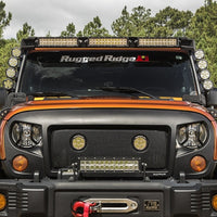 Rugged Ridge 07-18 ג'יפ רנגלר JK Elite Fast Track שמשה קדמית מתלה בר עם מוט צולב