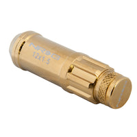 סדרת NRG 700 M12 X 1.5 אגוז פלדה עם סט כיסוי מכסה אבק 21 יחידות עם מנעולים ושקעים - כרום זהב