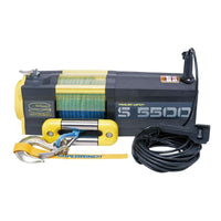 Superwinch 5500 LBS 12V DC 1/4in x 60ft חבל סינטטי S5500 כננת