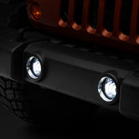 Raxiom 07-22 ג'יפ רנגלר JK/JL Axial Tri-Bar LED ערפל פנסי ערפל- לבן