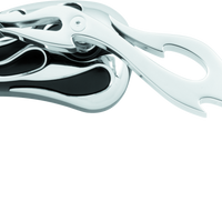 Bikers Choice מראה דמעה שחורה עם להבה 65-Up (זוג)