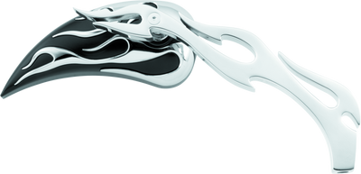 Bikers Choice מראה דמעה שחורה עם להבה 65-Up (זוג)