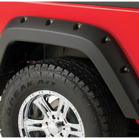 Bushwacker 07-18 Jeep Wrangler Pocket Style Fibers 2pc מתאים לכלי ספורט 2 דלתות בלבד - שחור