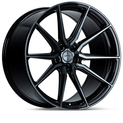 Vossen HF-3 19x8.5 / 5x112 / ET30 / Flat Face / 66.5 -TGB - DOUBLE TINTED - גלגל שחור מבריק